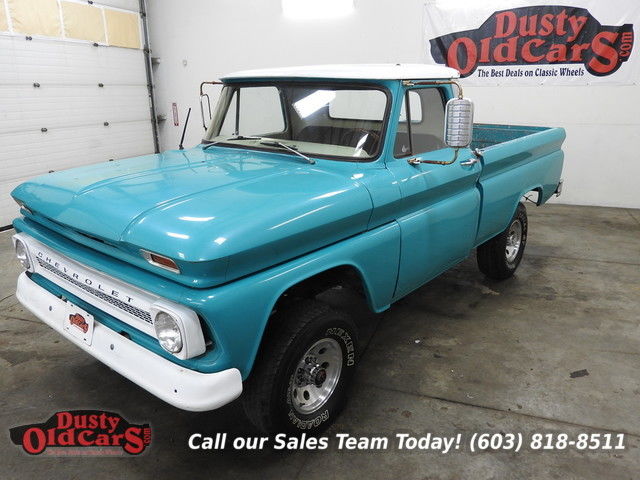 1966 blue runs drives body inter vgood 327v8 4spd 4wd!