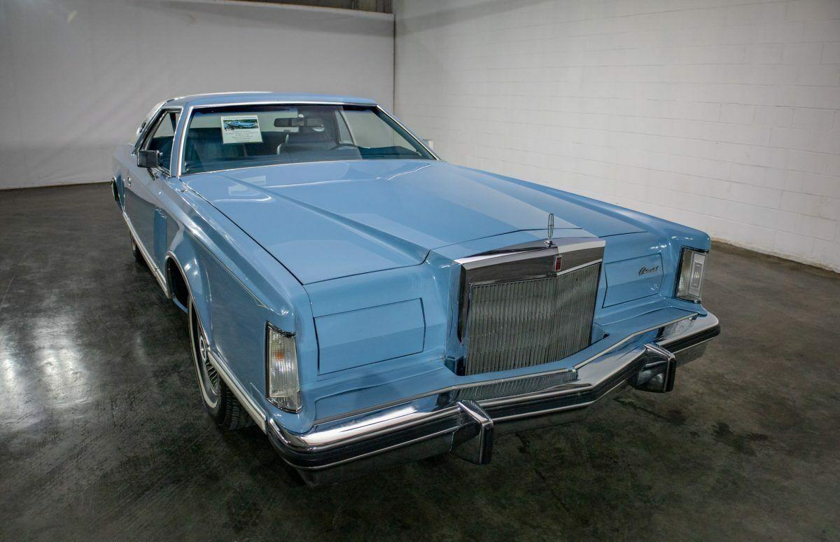 1978 lincoln continental medium blue mark v with 48290 miles