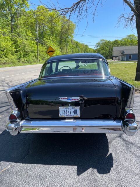 1957 chevrolet bel air coupe black rwd manual bel air