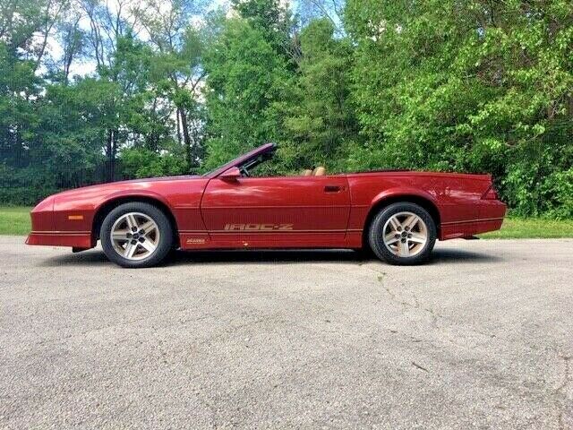 1987 chevrolet iroc camaro convertible 5 speed manual, z28 original unrestored