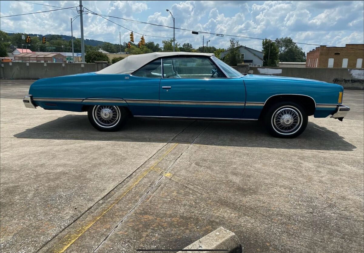 1974 chevrolet caprice convertible blue rwd automatic