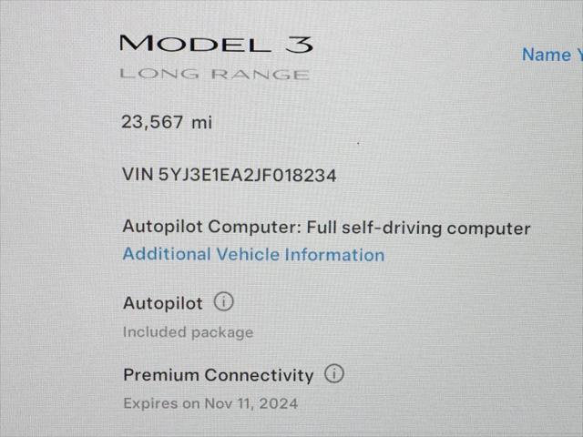2018 tesla model 3 standard