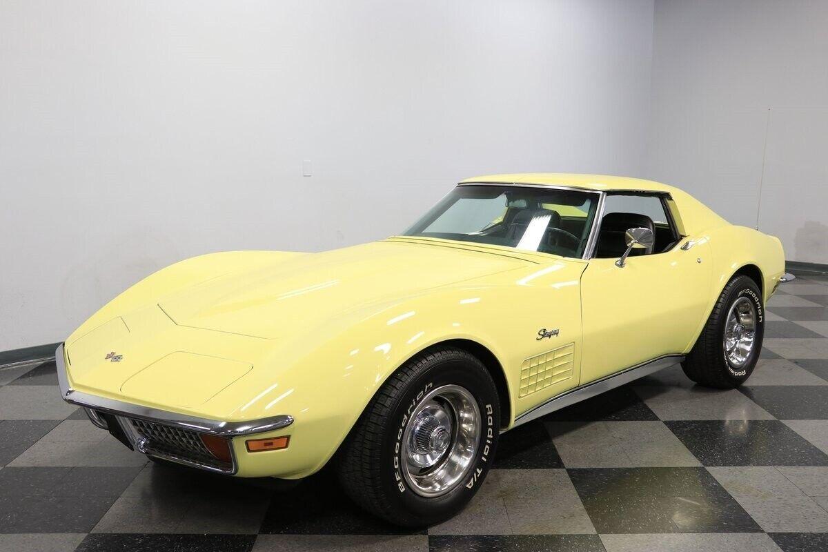 1972 chevrolet corvette sunflower yellow 94705 miles