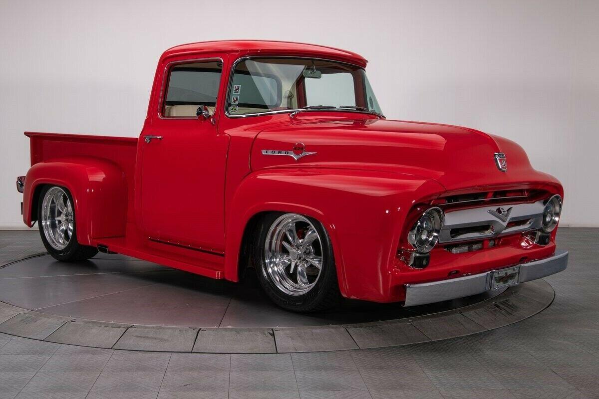 1956 ford f100 pickup truck torch red pickup truck 429 v8 8686 miles