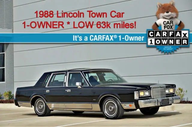 1988 lincoln town car signature series * 1-owner * low 63k orignial miles * 5.0l