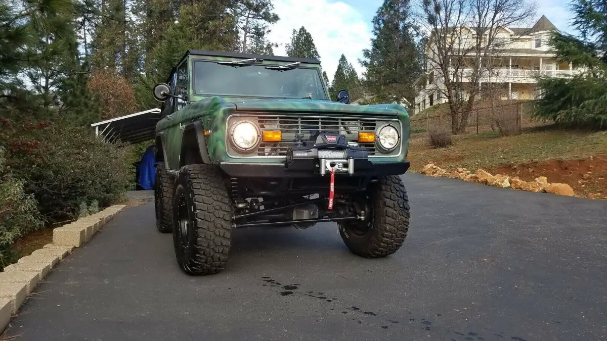 1974 ford bronco suv green 4wd manual sport