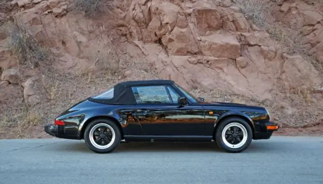 1983 porsche 911sc cabriolet: 36k miles black/black extremely original & strong