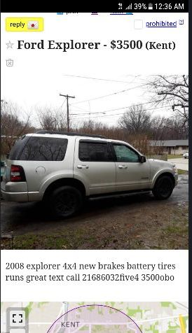 2008 ford explorer for sale in ohio by owner