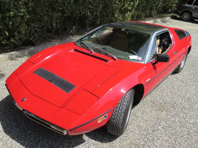 maserati bora 1977, red with beige, just 20,045 miles, exceptional condition