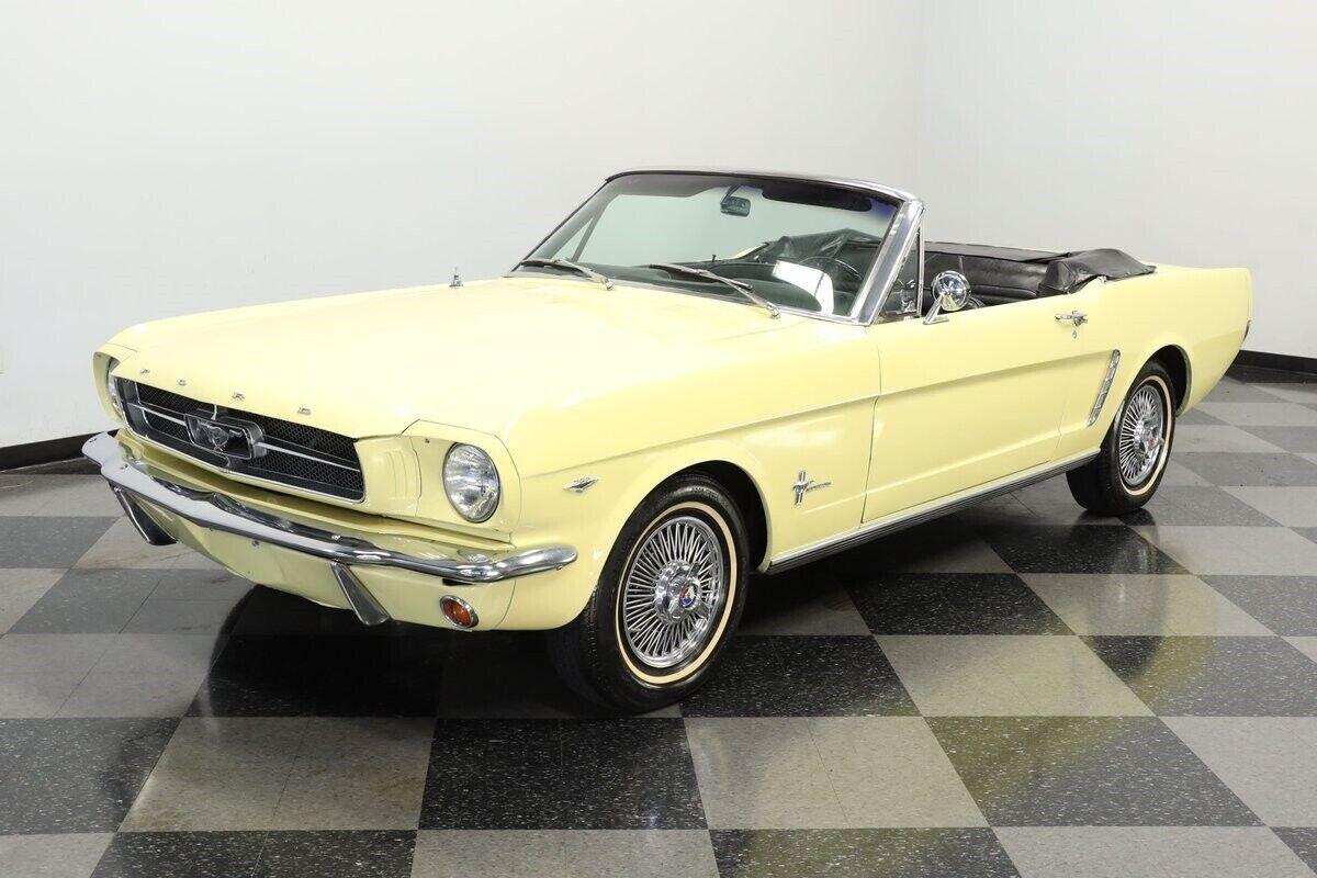 1965 ford mustang convertible 260 v8 yellow 15920 miles