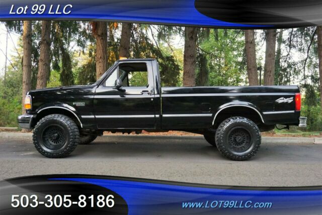 1993 ford f-250 xlt 2dr 4x4 v8 7.5l big black single cab long bed automatic f350