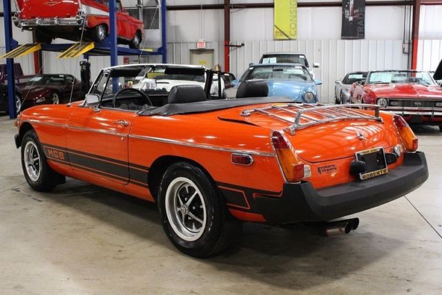 1979 mg mgb 15453 miles orange convertible 4 cylinder manual