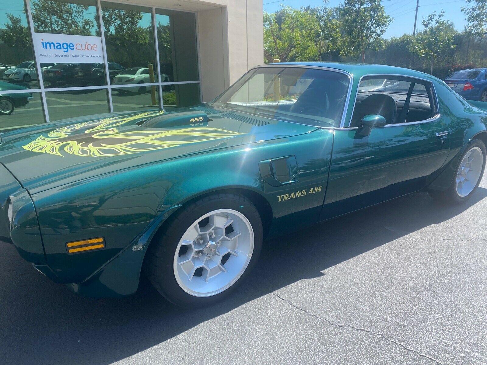 1973 pontiac trans am green 455 with 400 turbo automatic trans 750 miles