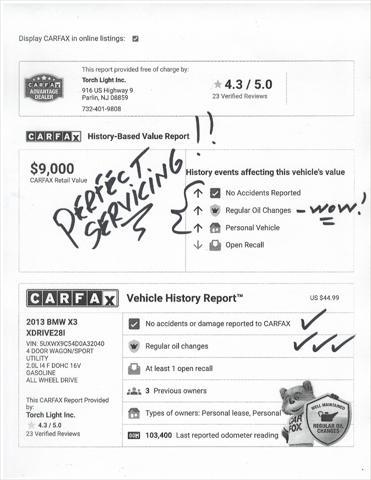 2013 bmw x3 xdrive28i