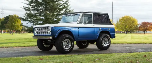 1975 ford bronco 13,620 miles blue / white 302ci automatic