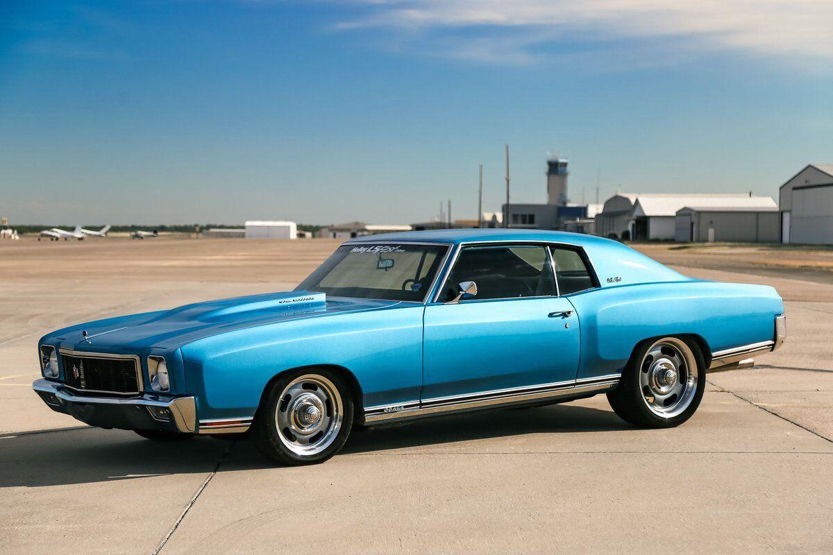 1971 chevrolet monte carlo ss 1132 miles marina blue metallic coupe