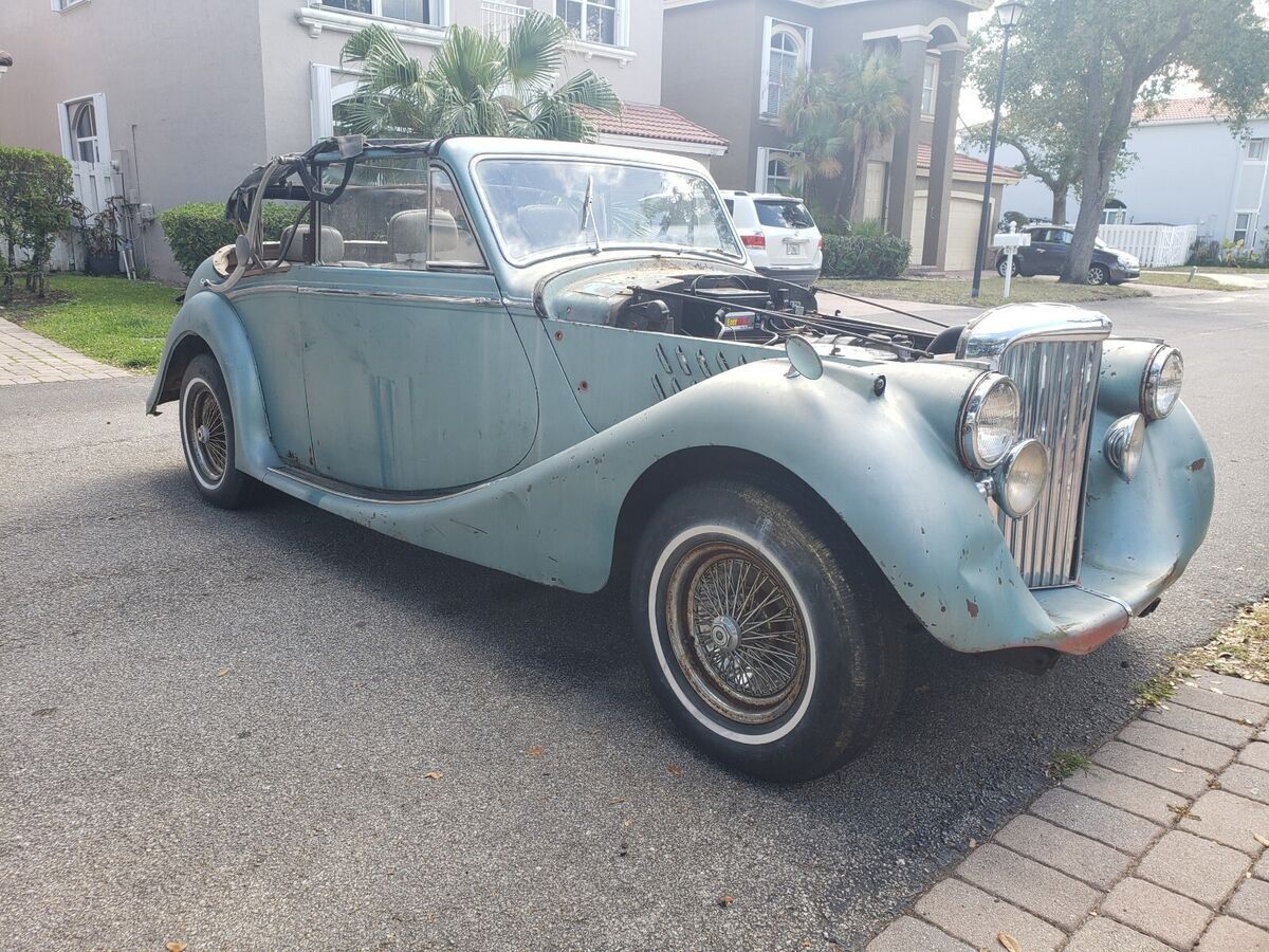 1947 jaguar mk v blue drophead