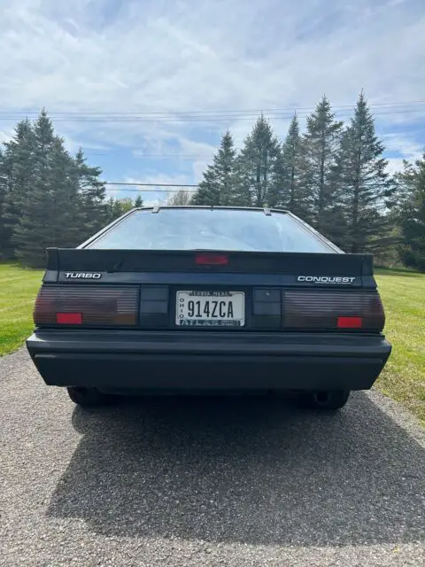 1986 plymouth conquest hatchback black rwd manual