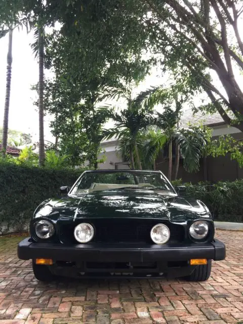 1988 aston martin v8 volante,convertible, 26,205 original miles. green with tan