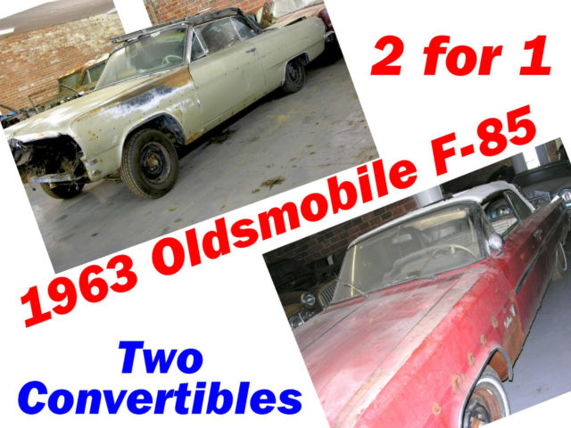 two 1963 oldsmobile f-85 cutlass convertibles (2 for 1) two cars! 63 olds offers