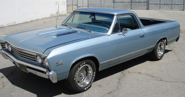 1967 el camino 396 big block factory air conditioning california black plate car
