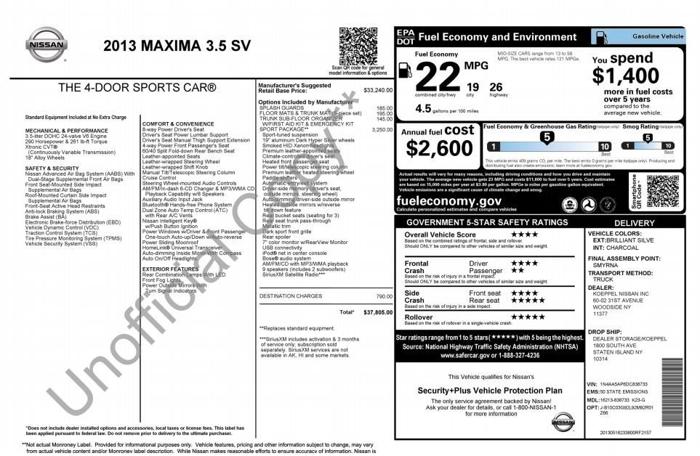 used 2013 nissan maxima 3.5 sv lawrence, ks 66047 for sale in laurence, kansas