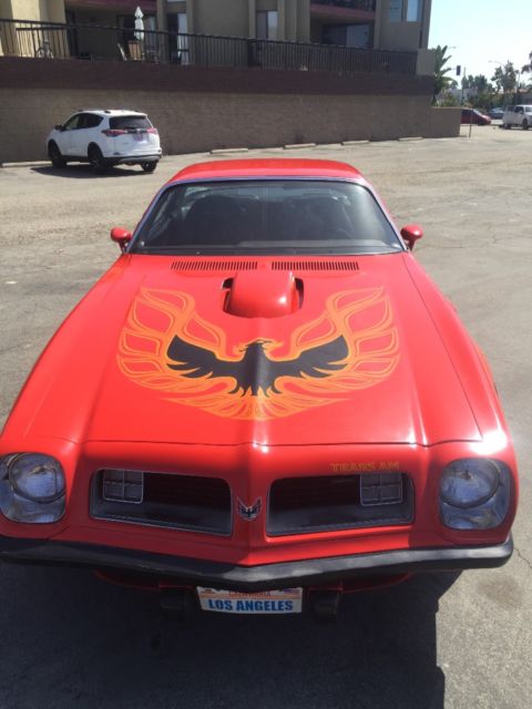 1975 pontiac trans am 400/ th400 auto trans , buccaneer red