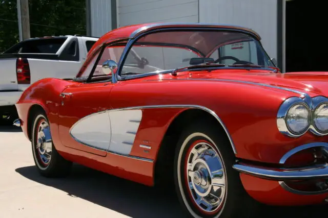 1961 corvette roadster roman red white cove california car