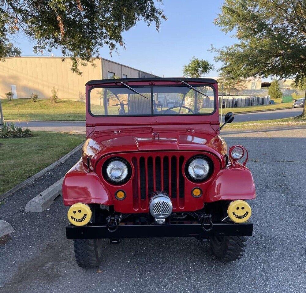1954 willys jeep brush fire truck red with black interior