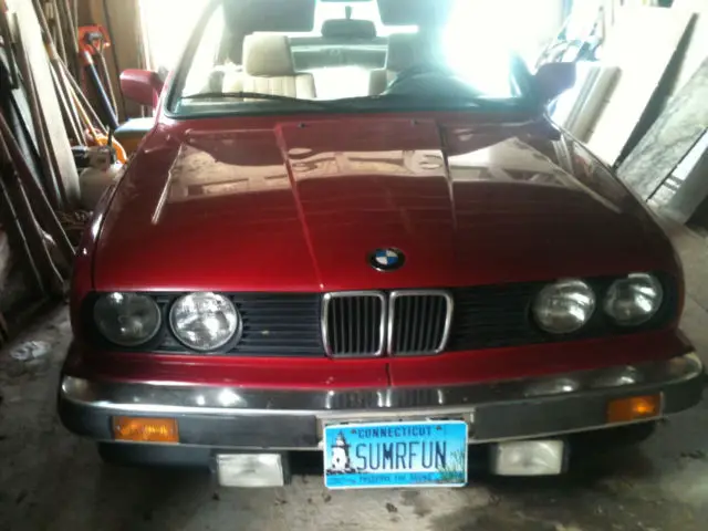 nice classic 87' bmw convertable red