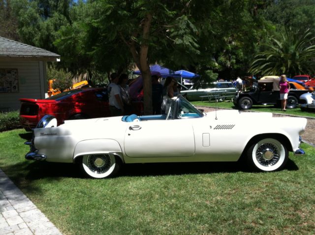 1956ford thunderbird convertible with porthole hardtop