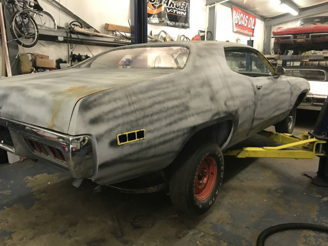 1971 plymouth roadrunner rm23 383 hp yellow air grabber project solid body nr