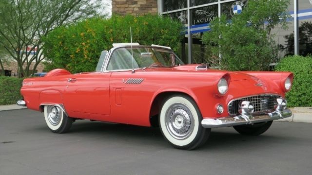 1956 ford thunderbird convertible 368 miles red convertible 312 a