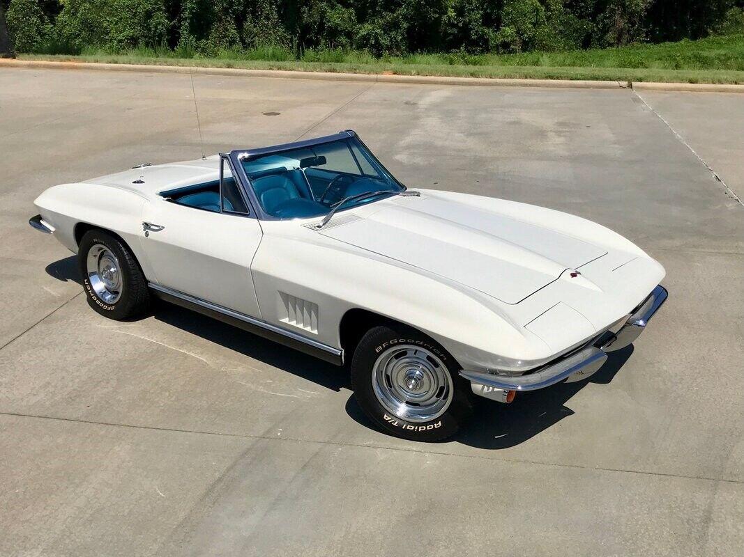 1967 chevrolet corvette ermine white convertible 4 speed manual