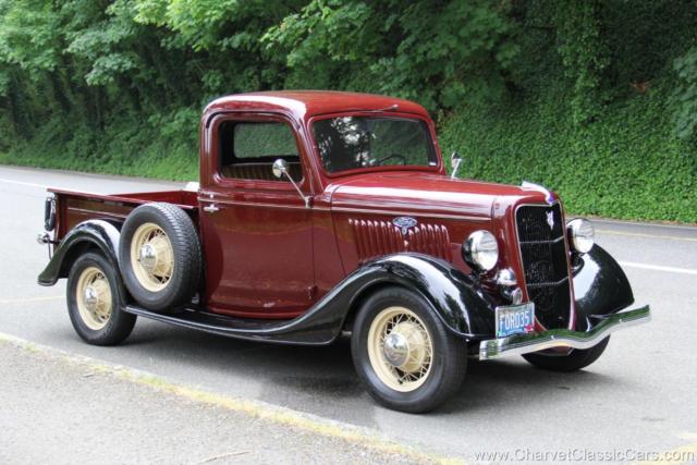 1935 ford v8 pickup - $60k restoration! spectacular! see video