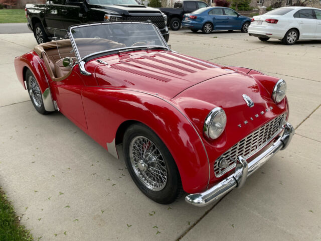 restored 1961 triumph tr3a with overdrive