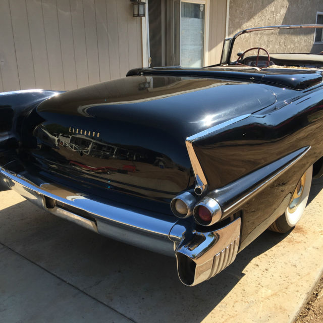 1956 cadillac eldorado biarritz convertible factory black and red. super rare