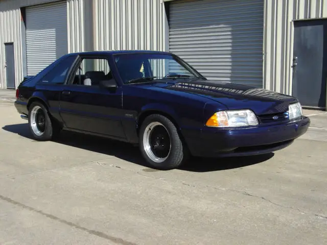 1993 ford mustang lx 5.0 hatchback rare royal blue with gray cloth 87k original