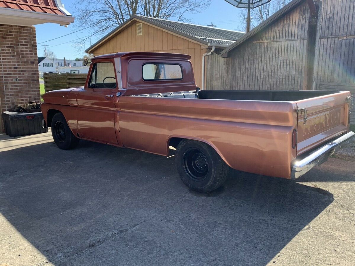 1966 chevrolet c-10 pickup orange rwd automatic