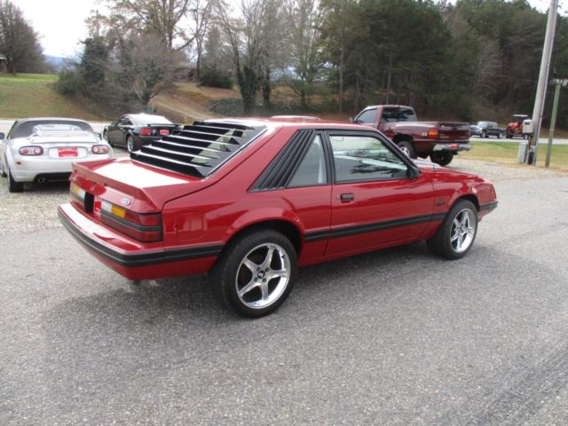 1983 ford mustang 3dr hatchback glx 43484 miles burgundy 8 cylinder engine 4 sp