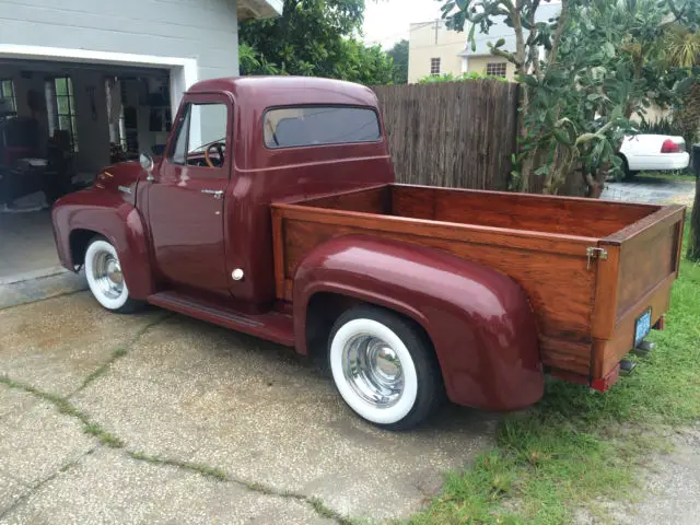1953 ford f-100 street rod automatic power steering custom redwood bed nr