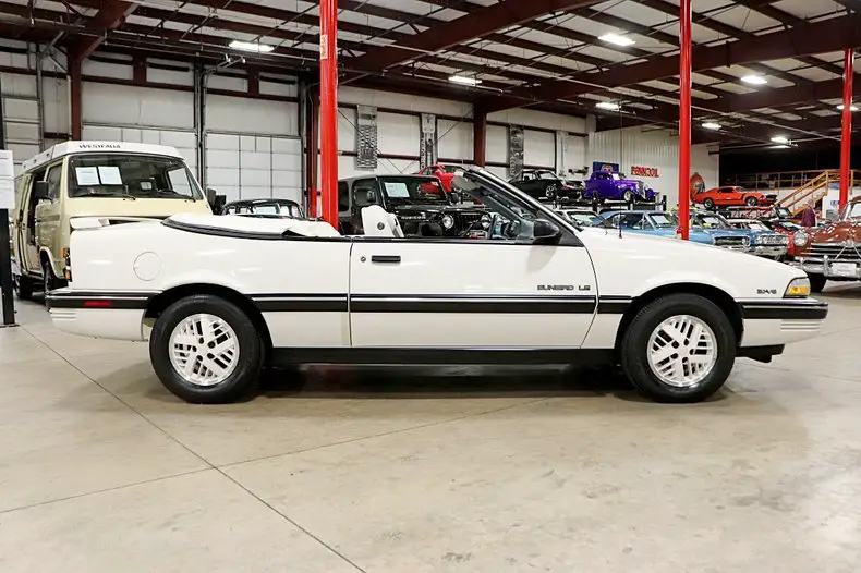 1991 pontiac sunbird le 73664 miles white convertible 3.1l v6 automatic