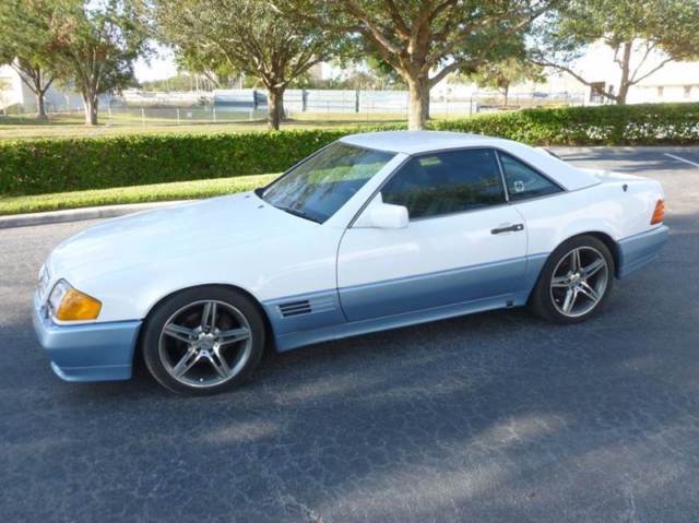 no reserve1990 mercedes-benz sl 300 convertible hardtop florida car low miles