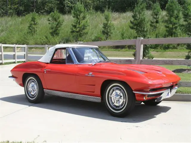 1963 chevrolet corvette fuel injected convertible - ncrs top-flight frame-off re
