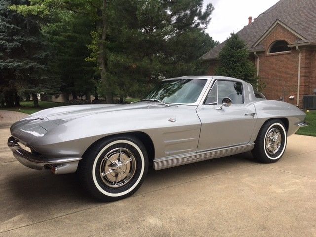 1963 corvette split window coupe - automatic - sebring silver - ncrs top flight