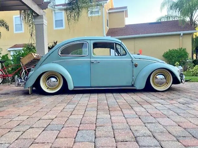slammed 1964 64 bahama blue tijuana vw volkswagen beetle bug hot rat rod custom