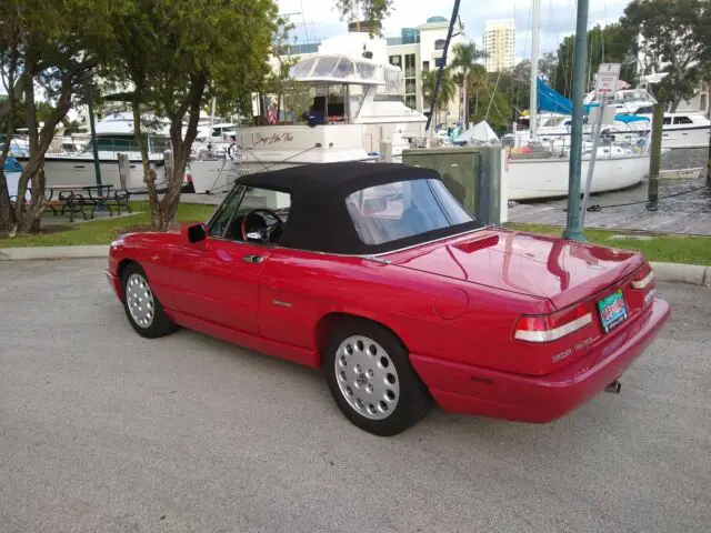 alfa romeo 1994 spider veloce ce, red with black interior