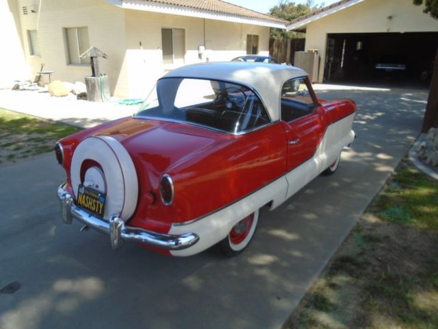 mostly restored 1959 "baby" nash metropolitan red white and cute!
