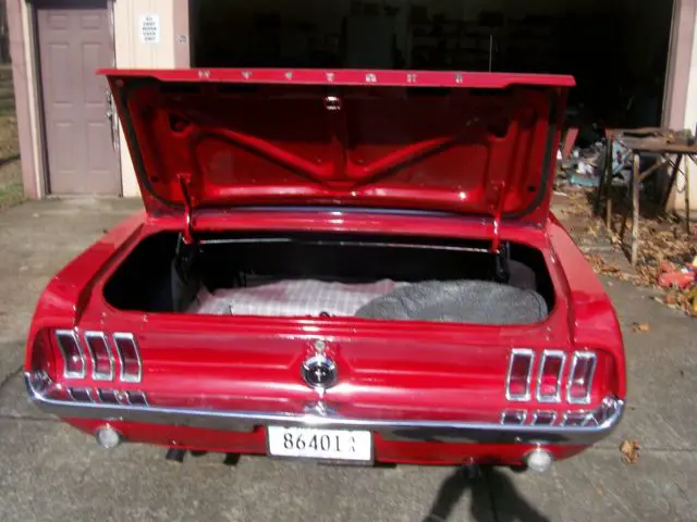 red 1967 mustang coupe factory 289 v-8 automatic ps pb rare bench seat like new