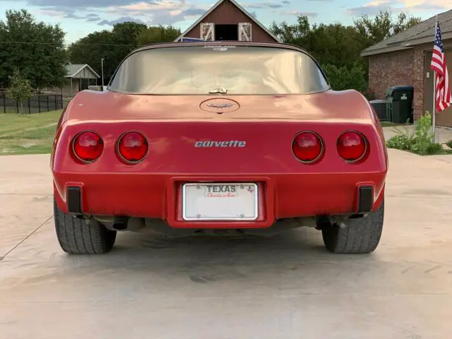 1979 corvette c3, 4-speed manual transmission, red with red interior